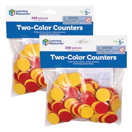 Learning Resources Two-Color Counters, Red and Yellow, PK400 7566